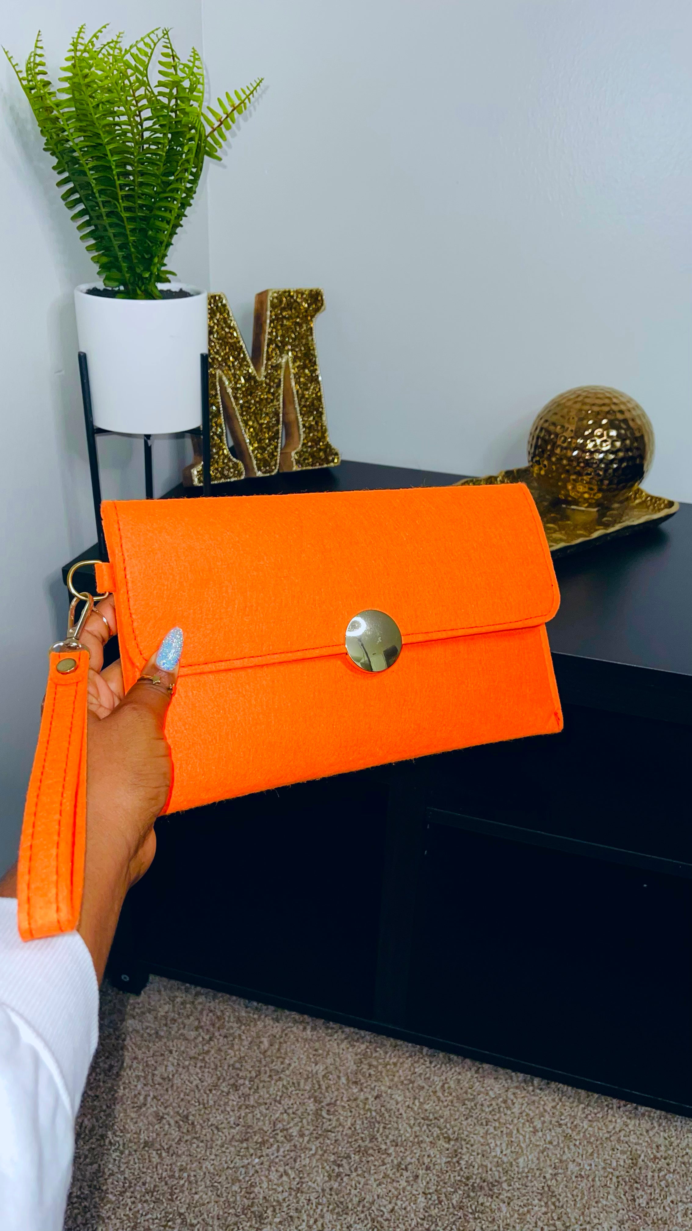 Bright orange outlet bag