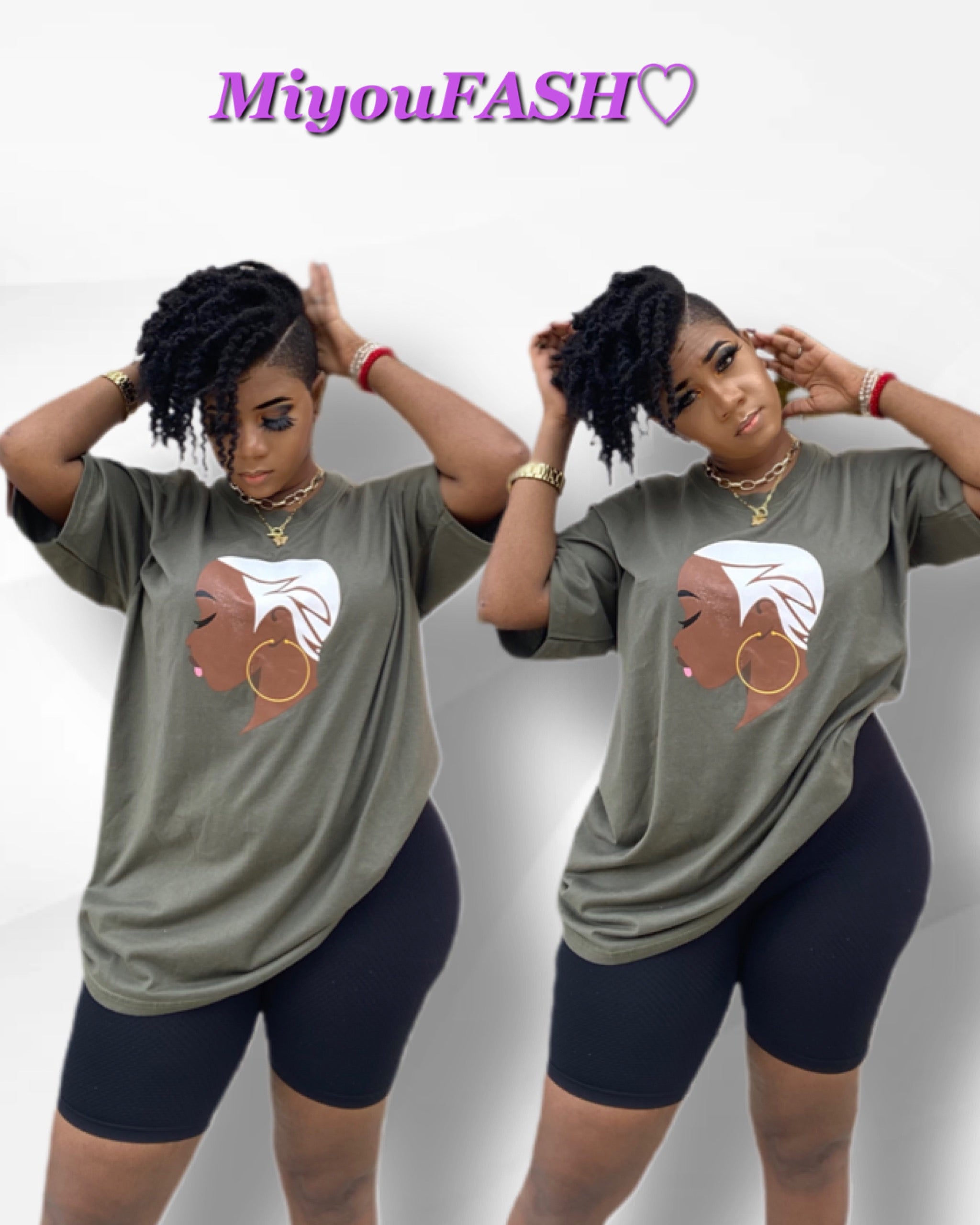 Afro Fashion oversized T shirt for women MiyouFASH